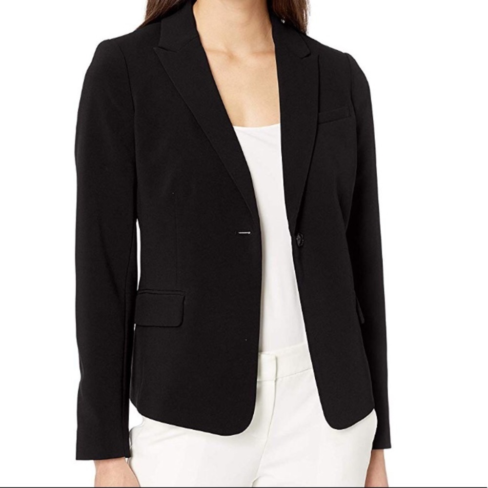 ☀️Lark & Ro - Black One Button Blazer - 16
